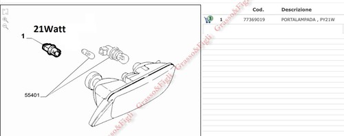 77369019 porta lampa - , py21w